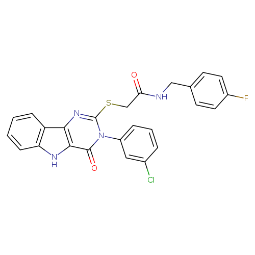 2-{[3-(3-chlorophenyl)-4-oxo-3H,4H,5H-pyrimido[5,4-b]indol-2-yl]sulfanyl}-N-[(4-fluorophenyl)methyl]acetamide