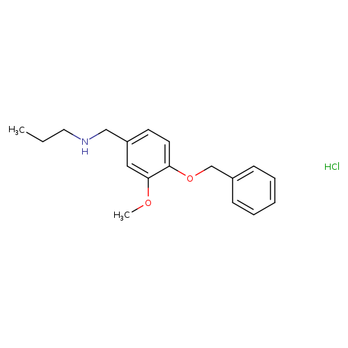 {[4-(benzyloxy)-3-methoxyphenyl]methyl}(propyl)amine hydrochloride
