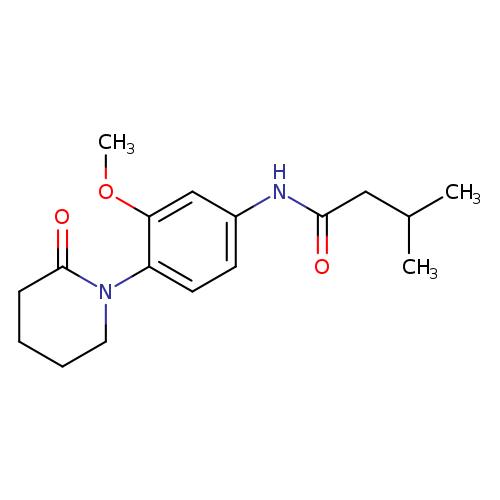 N-[3-methoxy-4-(2-oxopiperidin-1-yl)phenyl]-3-methylbutanamide