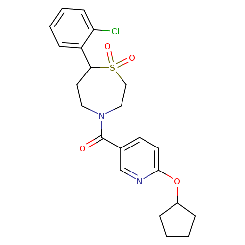 7-(2-chlorophenyl)-4-[6-(cyclopentyloxy)pyridine-3-carbonyl]-1lambda6,4-thiazepane-1,1-dione
