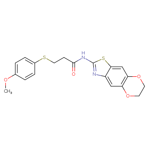 N-{10,13-dioxa-4-thia-6-azatricyclo[7.4.0.0^{3,7}]trideca-1,3(7),5,8-tetraen-5-yl}-3-[(4-methoxyphenyl)sulfanyl]propanamide