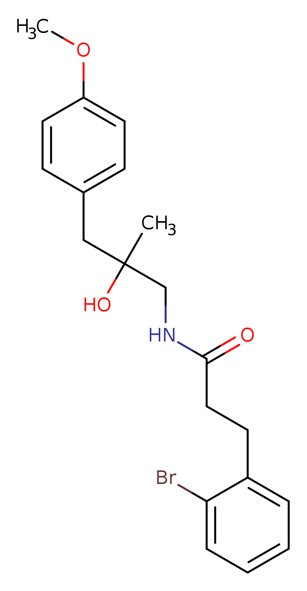 3-(2-bromophenyl)-N-[2-hydroxy-3-(4-methoxyphenyl)-2-methylpropyl]propanamide