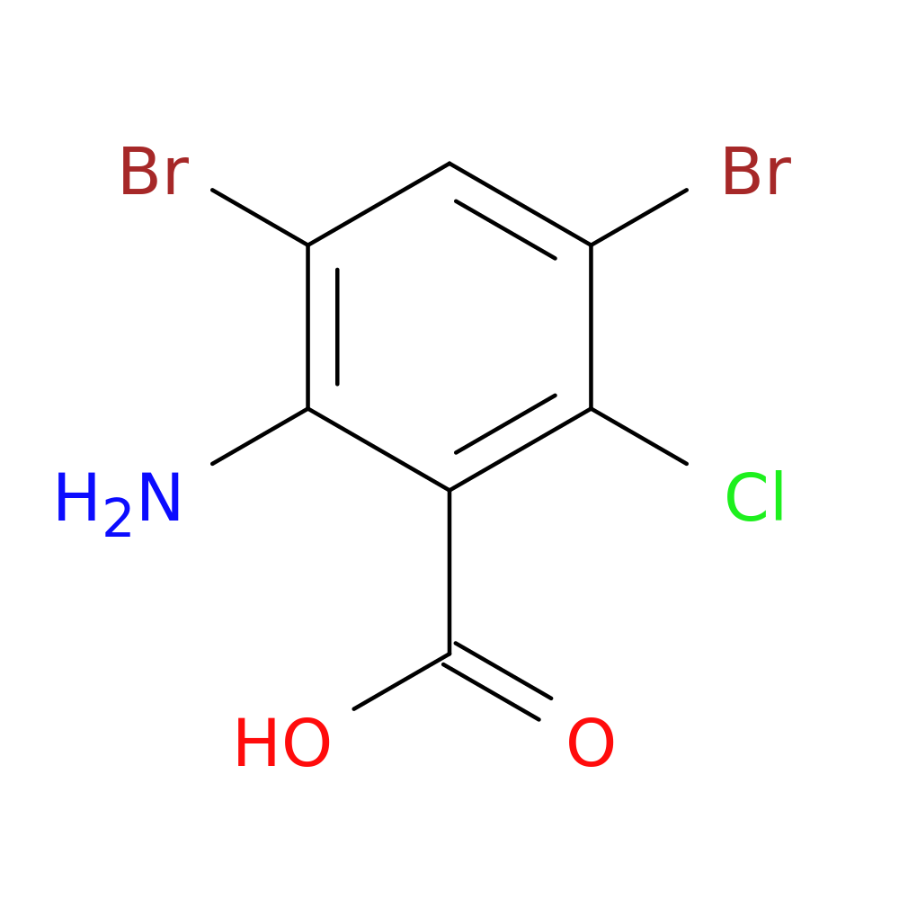 2-Amino-3,5-dibromo-6-chlorobenzoic acid