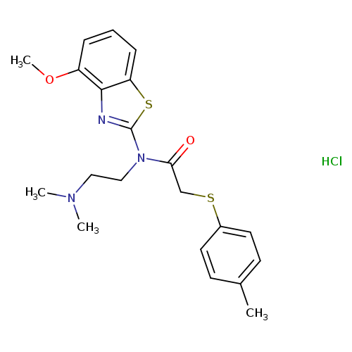 N-[2-(dimethylamino)ethyl]-N-(4-methoxy-1,3-benzothiazol-2-yl)-2-[(4-methylphenyl)sulfanyl]acetamide hydrochloride