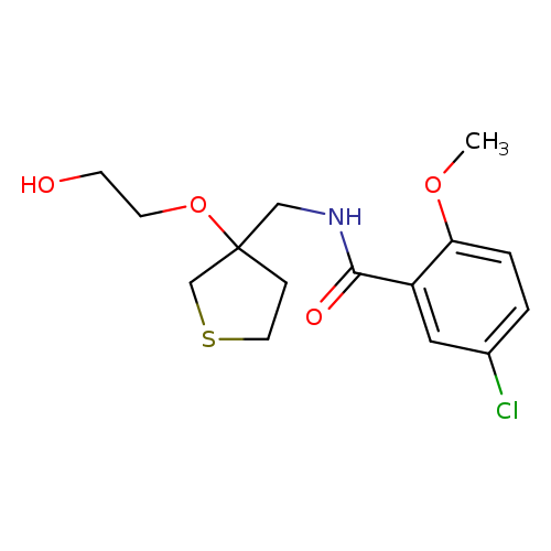 5-chloro-N-{[3-(2-hydroxyethoxy)thiolan-3-yl]methyl}-2-methoxybenzamide