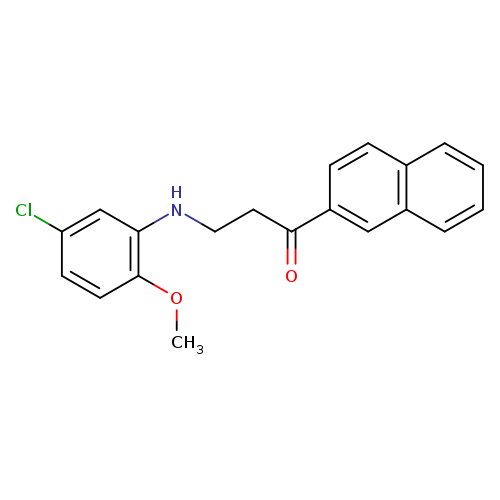 3-((5-Chloro-2-methoxyphenyl)amino)-1-(naphthalen-2-yl)propan-1-one