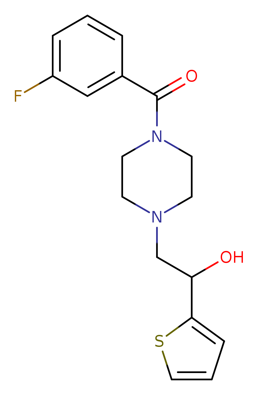 2-[4-(3-fluorobenzoyl)piperazin-1-yl]-1-(thiophen-2-yl)ethan-1-ol