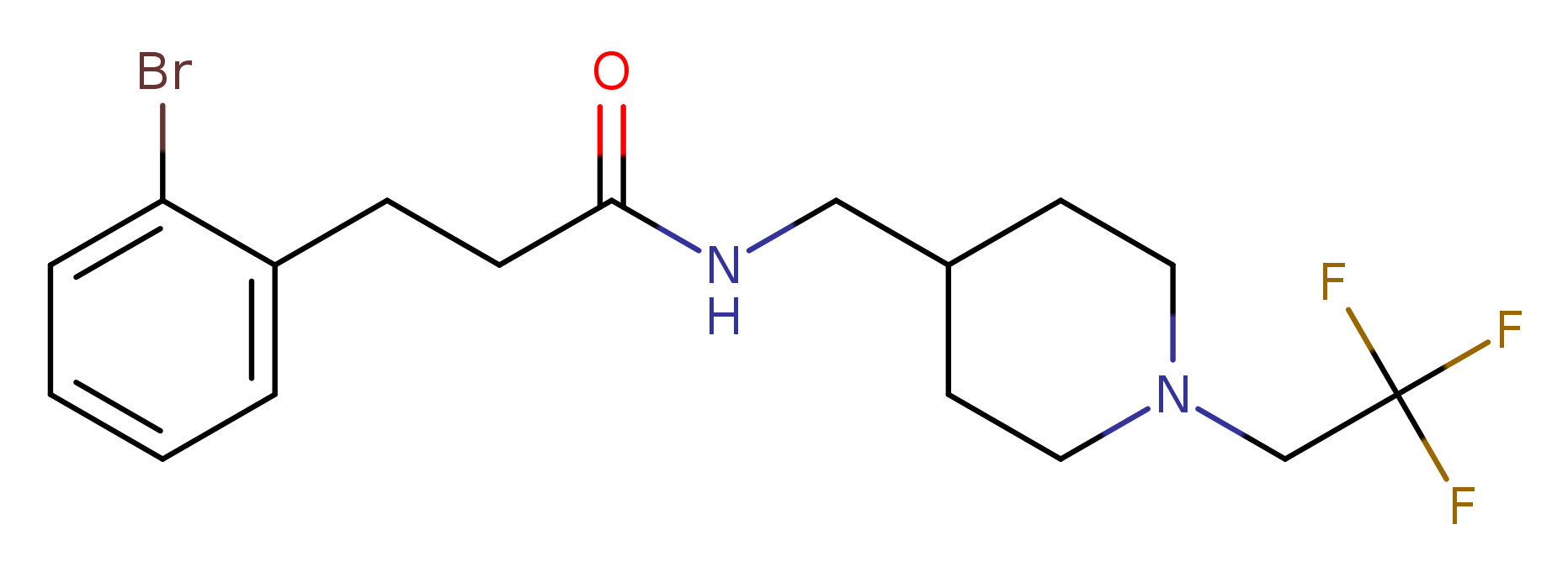 3-(2-bromophenyl)-N-{[1-(2,2,2-trifluoroethyl)piperidin-4-yl]methyl}propanamide