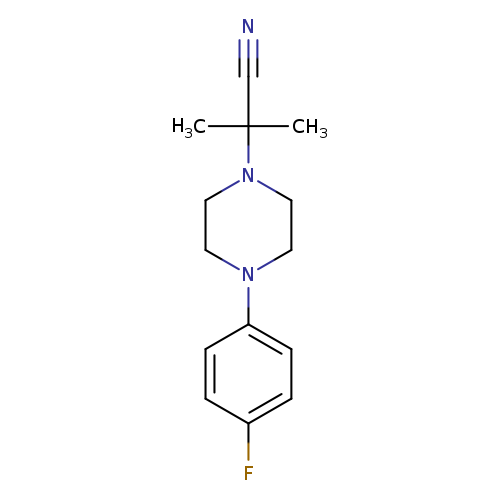 2-[4-(4-fluorophenyl)piperazin-1-yl]-2-methylpropanenitrile