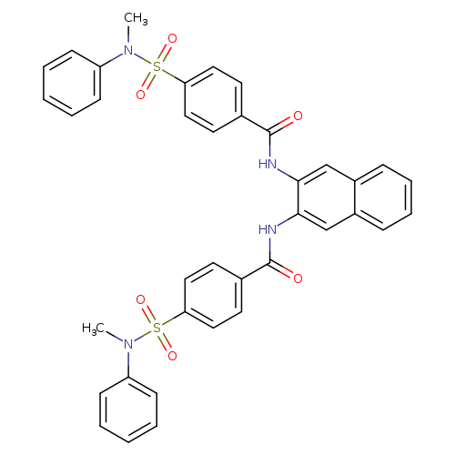 4-[methyl(phenyl)sulfamoyl]-N-(3-{4-[methyl(phenyl)sulfamoyl]benzamido}naphthalen-2-yl)benzamide