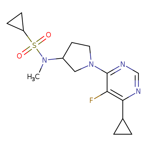 N-[1-(6-cyclopropyl-5-fluoropyrimidin-4-yl)pyrrolidin-3-yl]-N-methylcyclopropanesulfonamide