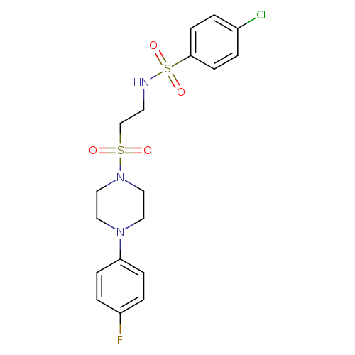 4-chloro-N-(2-{[4-(4-fluorophenyl)piperazin-1-yl]sulfonyl}ethyl)benzene-1-sulfonamide