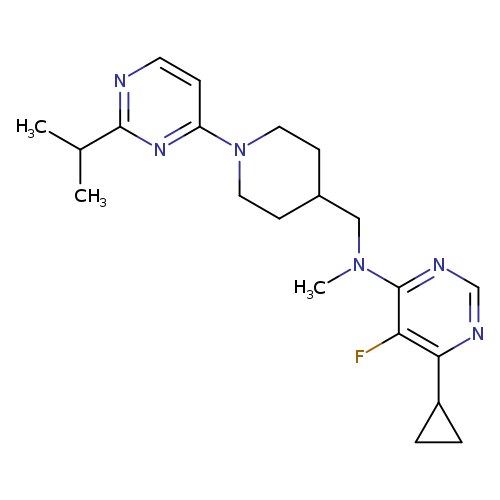 6-cyclopropyl-5-fluoro-N-methyl-N-({1-[2-(propan-2-yl)pyrimidin-4-yl]piperidin-4-yl}methyl)pyrimidin-4-amine