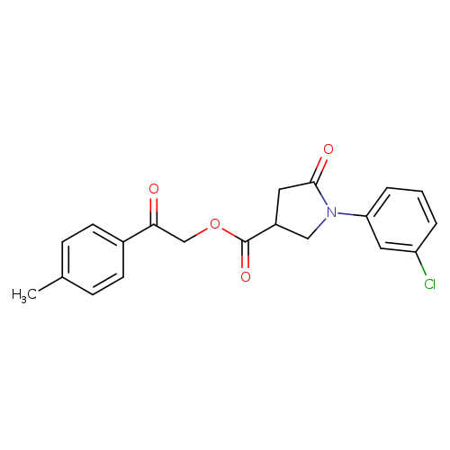 2-(4-methylphenyl)-2-oxoethyl 1-(3-chlorophenyl)-5-oxo-3-pyrrolidinecarboxylate