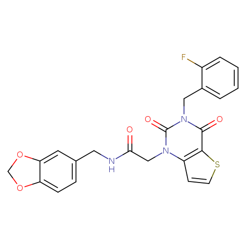 N-[(2H-1,3-benzodioxol-5-yl)methyl]-2-{3-[(2-fluorophenyl)methyl]-2,4-dioxo-1H,2H,3H,4H-thieno[3,2-d]pyrimidin-1-yl}acetamide