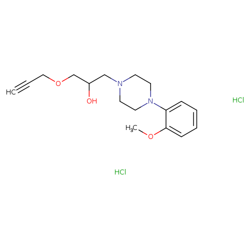 1-[4-(2-methoxyphenyl)piperazin-1-yl]-3-(prop-2-yn-1-yloxy)propan-2-ol dihydrochloride