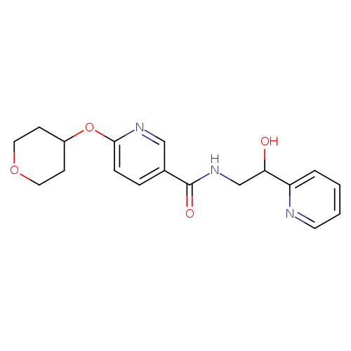 N-[2-hydroxy-2-(pyridin-2-yl)ethyl]-6-(oxan-4-yloxy)pyridine-3-carboxamide