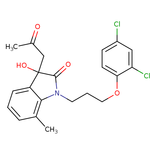 1-[3-(2,4-dichlorophenoxy)propyl]-3-hydroxy-7-methyl-3-(2-oxopropyl)-2,3-dihydro-1H-indol-2-one