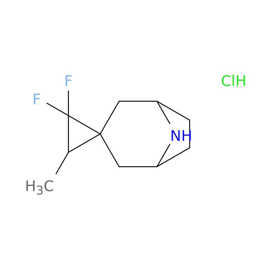 "3',3'-difluoro-2'-methyl-8-azaspiro[bicyclo[3.2.1]octane-3,1'-cyclopropane] hydrochloride"
