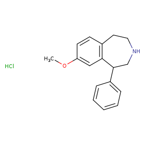 8-methoxy-1-phenyl-2,3,4,5-tetrahydro-1H-3-benzazepine hydrochloride