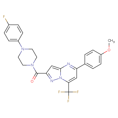 1-(4-fluorophenyl)-4-[5-(4-methoxyphenyl)-7-(trifluoromethyl)pyrazolo[1,5-a]pyrimidine-2-carbonyl]piperazine