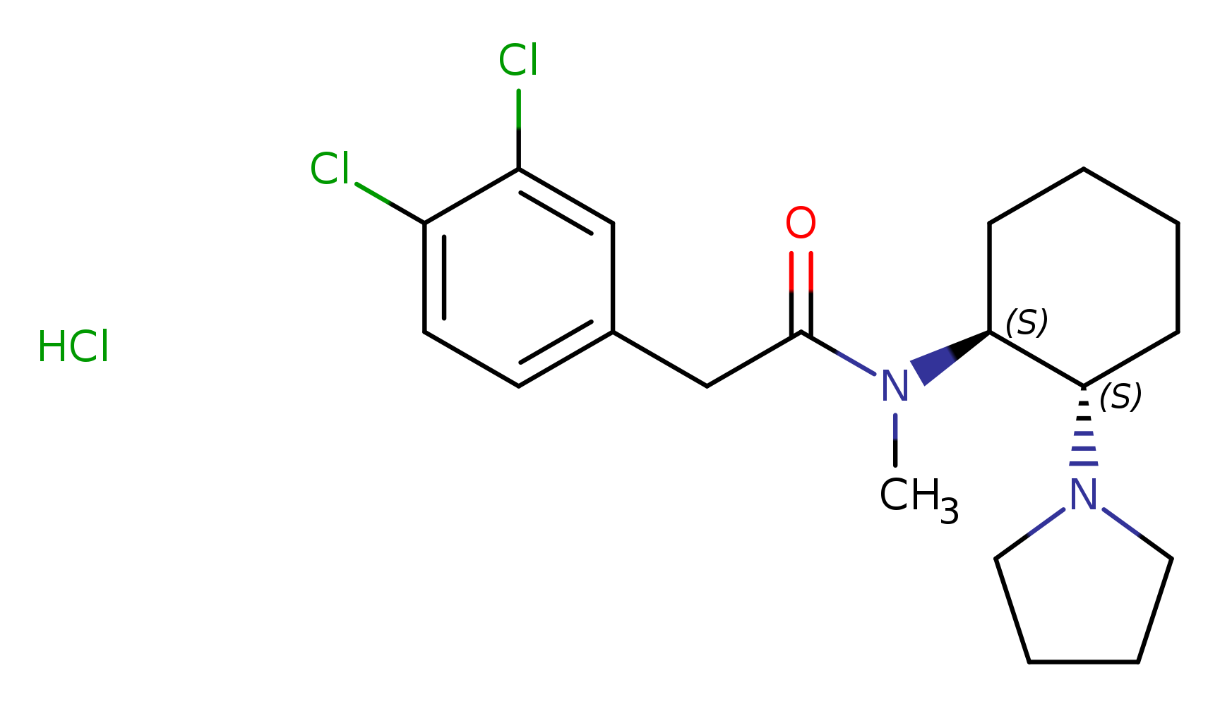 2-(3,4-Dichlorophenyl)-N-methyl-N-((1R,2R)-2-(pyrrolidin-1-yl)cyclohexyl)acetamide hydrochloride