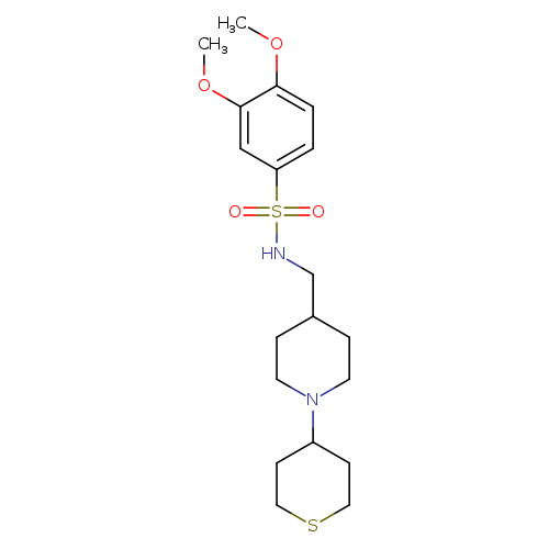3,4-dimethoxy-N-{[1-(thian-4-yl)piperidin-4-yl]methyl}benzene-1-sulfonamide