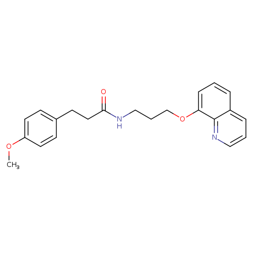 3-(4-methoxyphenyl)-N-[3-(quinolin-8-yloxy)propyl]propanamide