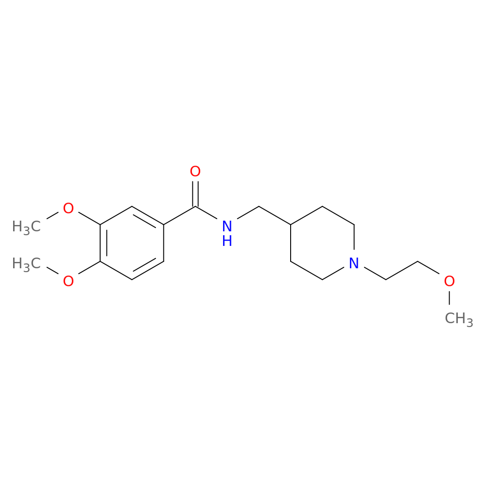 3,4-dimethoxy-N-{[1-(2-methoxyethyl)piperidin-4-yl]methyl}benzamide