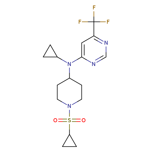 N-[1-(cyclopropanesulfonyl)piperidin-4-yl]-N-cyclopropyl-6-(trifluoromethyl)pyrimidin-4-amine
