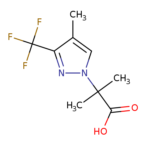 2-methyl-2-[4-methyl-3-(trifluoromethyl)-1H-pyrazol-1-yl]propanoic acid