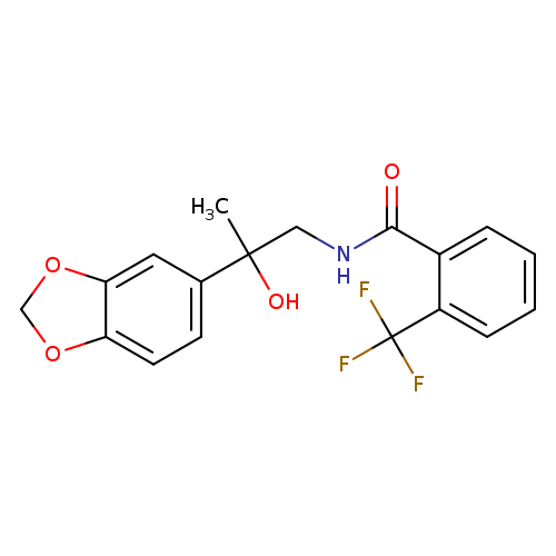 N-[2-(2H-1,3-benzodioxol-5-yl)-2-hydroxypropyl]-2-(trifluoromethyl)benzamide