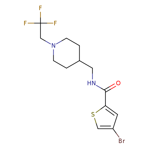 4-bromo-N-{[1-(2,2,2-trifluoroethyl)piperidin-4-yl]methyl}thiophene-2-carboxamide