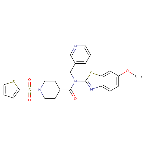 N-(6-methoxy-1,3-benzothiazol-2-yl)-N-[(pyridin-3-yl)methyl]-1-(thiophene-2-sulfonyl)piperidine-4-carboxamide