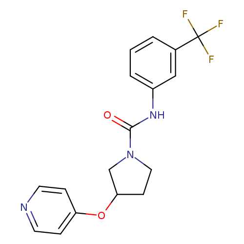3-(pyridin-4-yloxy)-N-[3-(trifluoromethyl)phenyl]pyrrolidine-1-carboxamide
