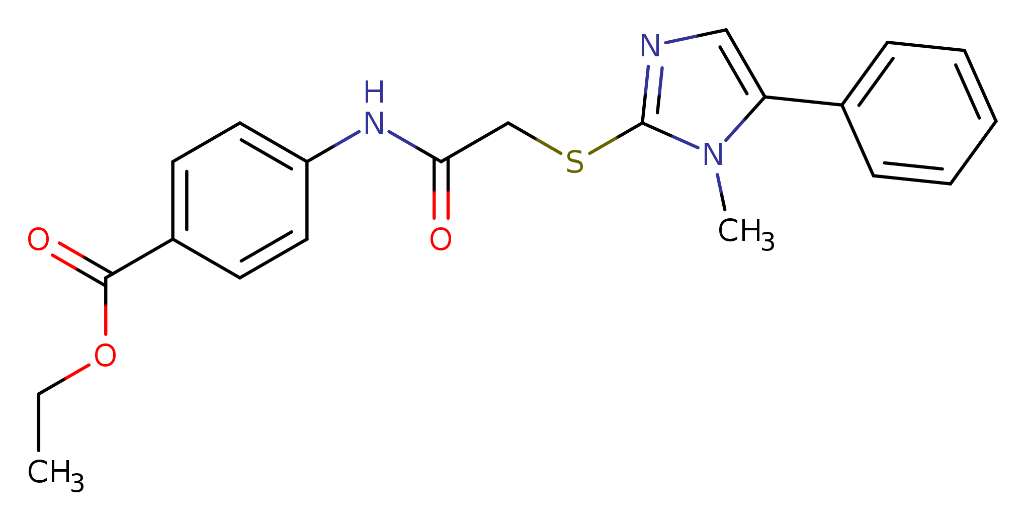 ethyl 4-{2-[(1-methyl-5-phenyl-1H-imidazol-2-yl)sulfanyl]acetamido}benzoate