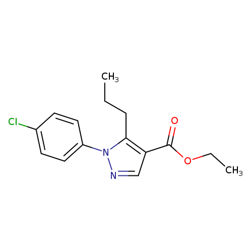1H-Pyrazole-4-carboxylic acid, 1-(4-chlorophenyl)-5-propyl-, ethyl ester