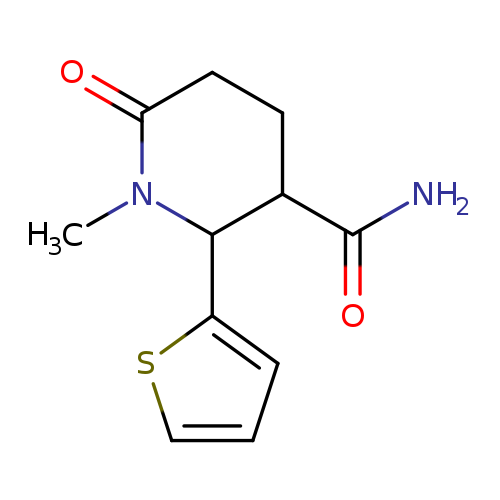 1-Methyl-6-oxo-2-(thiophen-2-yl)piperidine-3-carboxamide