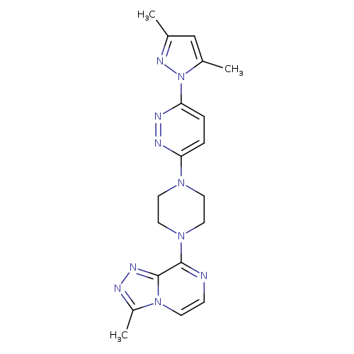 3-(3,5-dimethyl-1H-pyrazol-1-yl)-6-(4-{3-methyl-[1,2,4]triazolo[4,3-a]pyrazin-8-yl}piperazin-1-yl)pyridazine