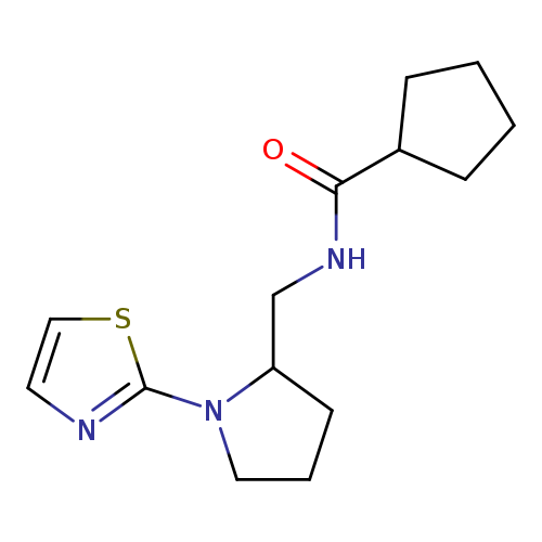 N-{[1-(1,3-thiazol-2-yl)pyrrolidin-2-yl]methyl}cyclopentanecarboxamide