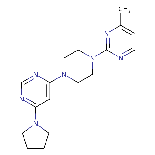 4-[4-(4-methylpyrimidin-2-yl)piperazin-1-yl]-6-(pyrrolidin-1-yl)pyrimidine