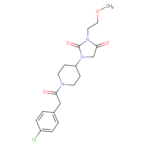 1-{1-[2-(4-chlorophenyl)acetyl]piperidin-4-yl}-3-(2-methoxyethyl)imidazolidine-2,4-dione