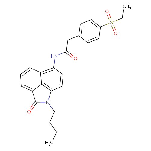 N-{2-butyl-3-oxo-2-azatricyclo[6.3.1.0^{4,12}]dodeca-1(11),4,6,8(12),9-pentaen-9-yl}-2-[4-(ethanesulfonyl)phenyl]acetamide