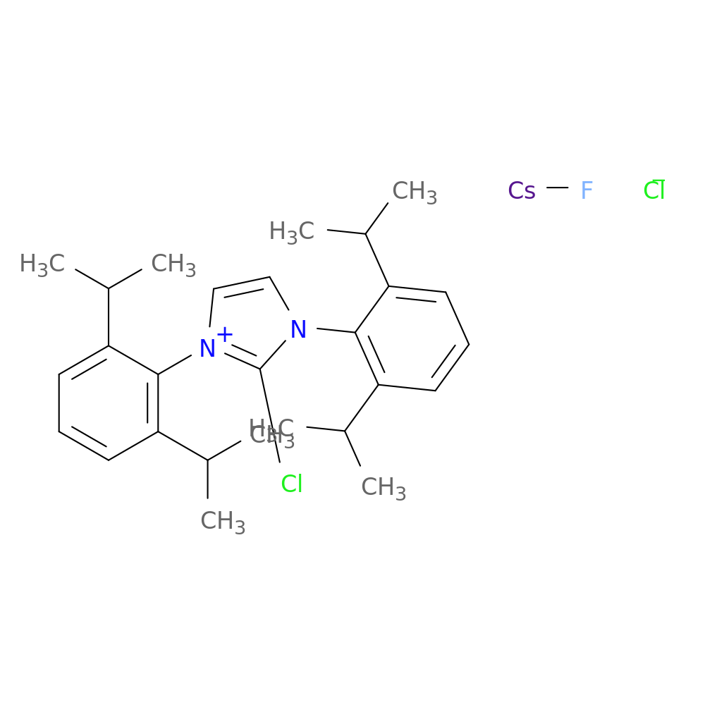2-Chloro-1,3-bis(2,6-diisopropylphenyl)-1H-imidazol-3-ium chloride cesium fluoride complex