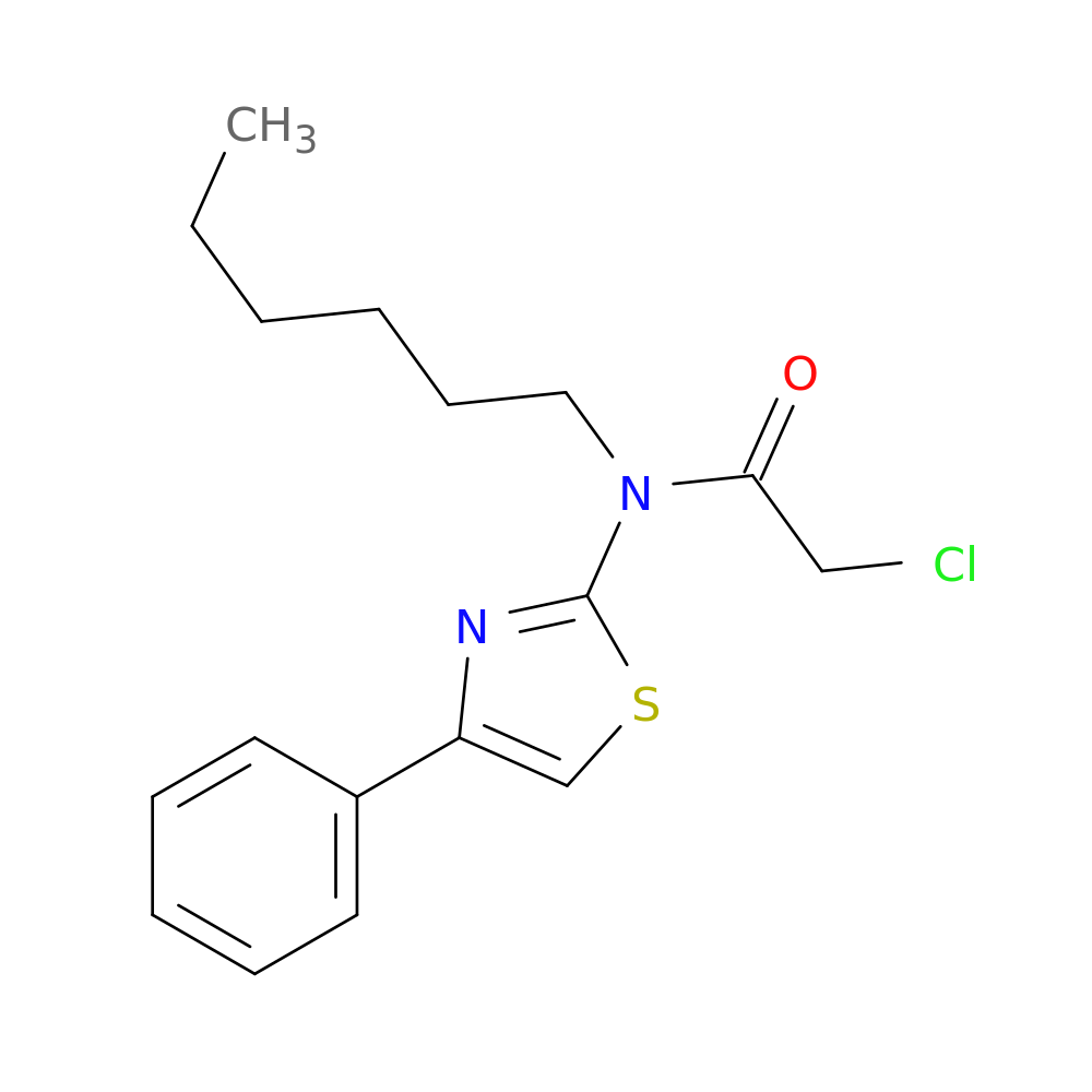 2-chloro-N-hexyl-N-(4-phenyl-1,3-thiazol-2-yl)acetamide