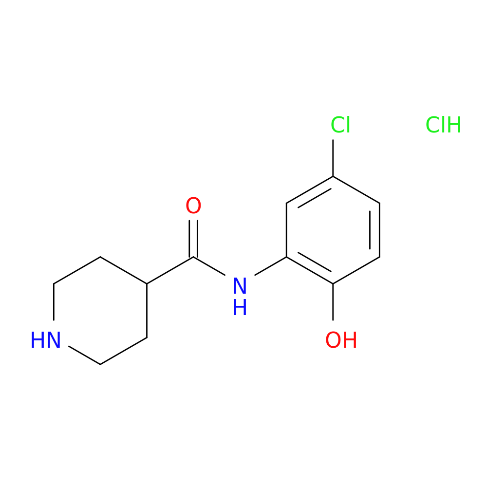N-(5-chloro-2-hydroxyphenyl)piperidine-4-carboxamide hydrochloride