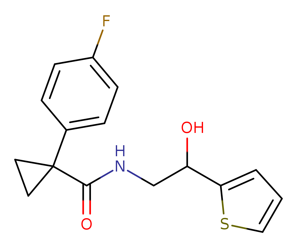1-(4-fluorophenyl)-N-[2-hydroxy-2-(thiophen-2-yl)ethyl]cyclopropane-1-carboxamide