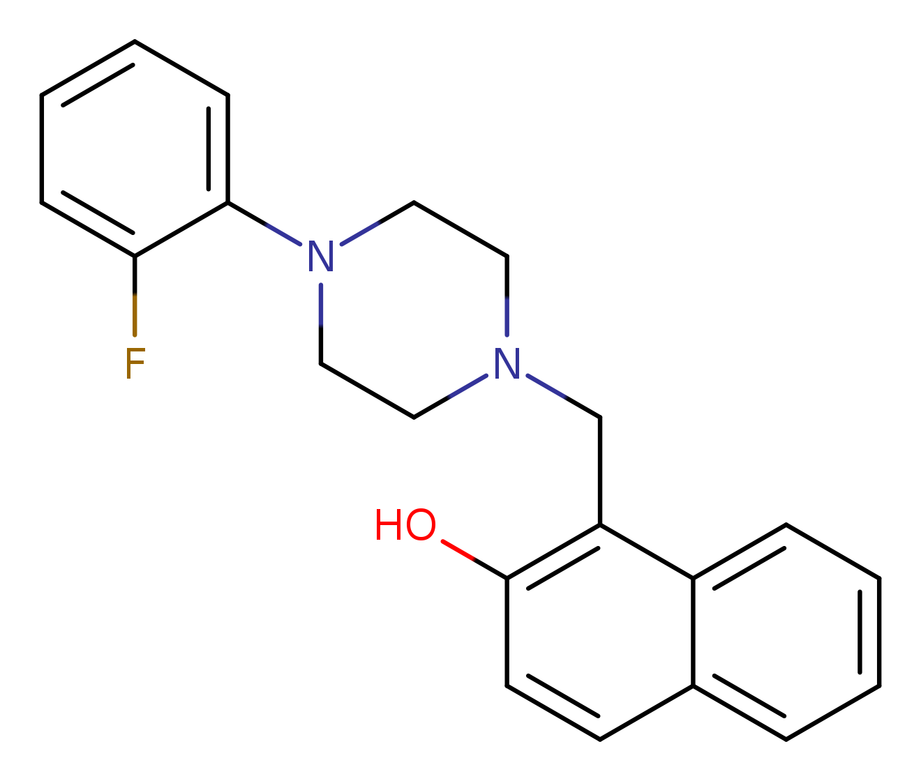 1-{[4-(2-fluorophenyl)piperazin-1-yl]methyl}naphthalen-2-ol