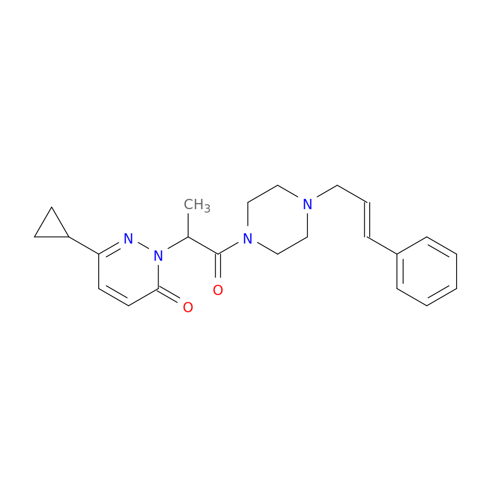 6-cyclopropyl-2-(1-oxo-1-{4-[(2E)-3-phenylprop-2-en-1-yl]piperazin-1-yl}propan-2-yl)-2,3-dihydropyridazin-3-one