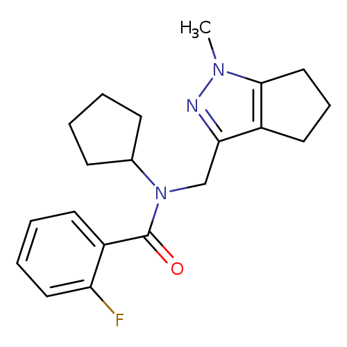 N-cyclopentyl-2-fluoro-N-({1-methyl-1H,4H,5H,6H-cyclopenta[c]pyrazol-3-yl}methyl)benzamide